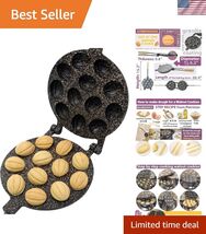 Walnut Cookie Maker 12 halves non-stick coating granite stone Cookies Pa... - $68.29