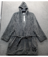 DKNY Robe Unisex L/XL Multicolor Fleece Hooded Belt Waist Side Pocket Op... - $54.03 CAD