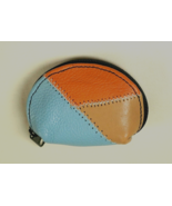 New Color Leather Sheepskin Handmade Mini Coin Patchwork Zipper Pouch Pu... - $93.29 MXN