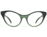 See Eyeglasses Frames 9261 C2 Clear Green Cheetah Print Oversized 50-20-140 - £73.81 GBP