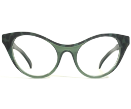 See Eyeglasses Frames 9261 C2 Clear Green Cheetah Print Oversized 50-20-140 - £73.29 GBP