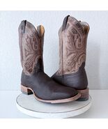 Rod Patrick Mens Cowboy Boots Square Toe Brown Sharkskin Leather 14.5A - $391.05