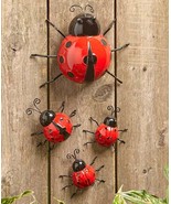 4 Metal Bugs Bumble Bees or 6 Ladybugs Wall Ground Fence Garden Outdoor ... - $279.15 MXN+