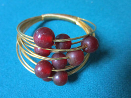 NAPKIN RINGS 14 WITH BEADS AND METAL STRINGS AROUND 3&quot;   - $24.75