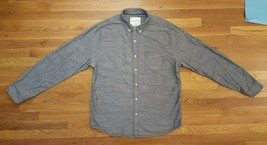 Aeropostale Dark Gray Long Sleeve Button Up Down Front Shirt Extra Large XL - £23.44 GBP