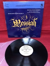 Highlights From Handel&#39;s Messiah Sir Malcolm Sargent Vinyl LP Record - £6.84 GBP