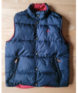 Polo Ralph Lauren Mens Medium Navy Blue /Red Vest Reversible Puffer Down - $96.01