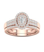 Authenticity Guarantee 
10K Rose Gold 1/2ct TDW Diamond Halo Engagement ... - $779.99