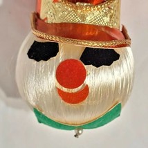 Vintage Toy Soldier Satin Ball Head Christmas Ornament White Red Green Bow Tie - £10.13 GBP