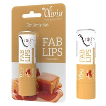 Olivia Caramel Fab Lip Balm with Jojoba Oil &amp; Vitamin-E -  4.3g (Pack of 1) - £10.19 GBP