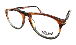 New Persol  Tortoise Fuocco e Ardesia 52mm  Men's Eyeglasses Frame Italy - £135.88 GBP