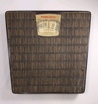 Vintage Pearl-Wick Metal Mid Century MCM Bathroom Scale Brown TESTED &amp; W... - £7.07 GBP