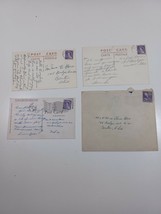 lot of 4 post cards/letter stamps - £3.89 GBP