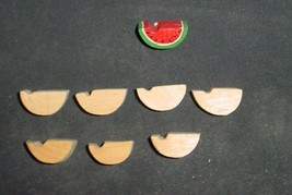 LOT of 7  MINIATURE Unfinished  Wood WATERMELONS  NEW - $2.00