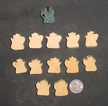 Lot Of 12  Miniature Unfinished  Wood Coffee Pot  New - £2.02 GBP