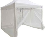 Impact 10&#39; X 10&#39; Pop Up Canopy Tent With Screen Mesh Sidewalls,, White - $198.99