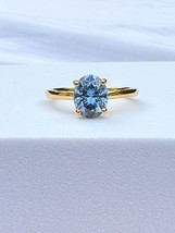 2 Ct. Blue Moissanite Ring - £75.93 GBP