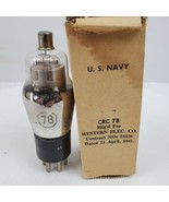 Vintage 1941 Western Electric CRC 78 US Navy Vacuum Tube April 21 - $17.54