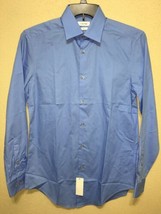 Calvin Klein Men&#39;s Light Blue Slim Fit Long Sleeve Dress Shirt sz 32/33 new - £51.56 GBP