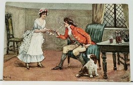 Tuck Oilette Series The Gentle Art of Making Love, Colonial Art Postcard I10 - $5.95