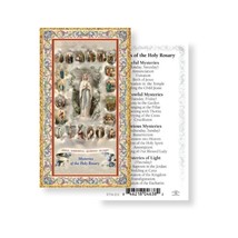 Mysteries of the Rosary LAMINATED Holy Card (5-pack) with a Free Prayer Card - £10.35 GBP