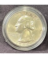 1964 Washington Quarter 90% Silver Very Fine Details - $18.70