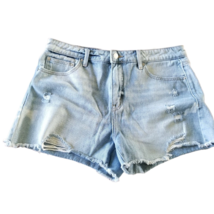 Time and Tru Jean Shorts Womens Size 12 Denim Destressed Light Wash Whis... - $14.94