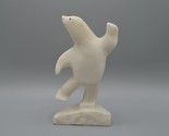 Dancing Polar Bear Statue Leo Patrick Signed Hand Carved White Soapstone... - $338.62
