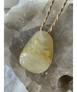 Hetian cobble stone nephrite jade (lotus &amp; fish pendant) 连年有余挂坠 - $2,180.00