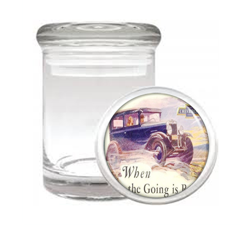 Chevrolet 1920s Vintage Ad Medical Glass Jar 030