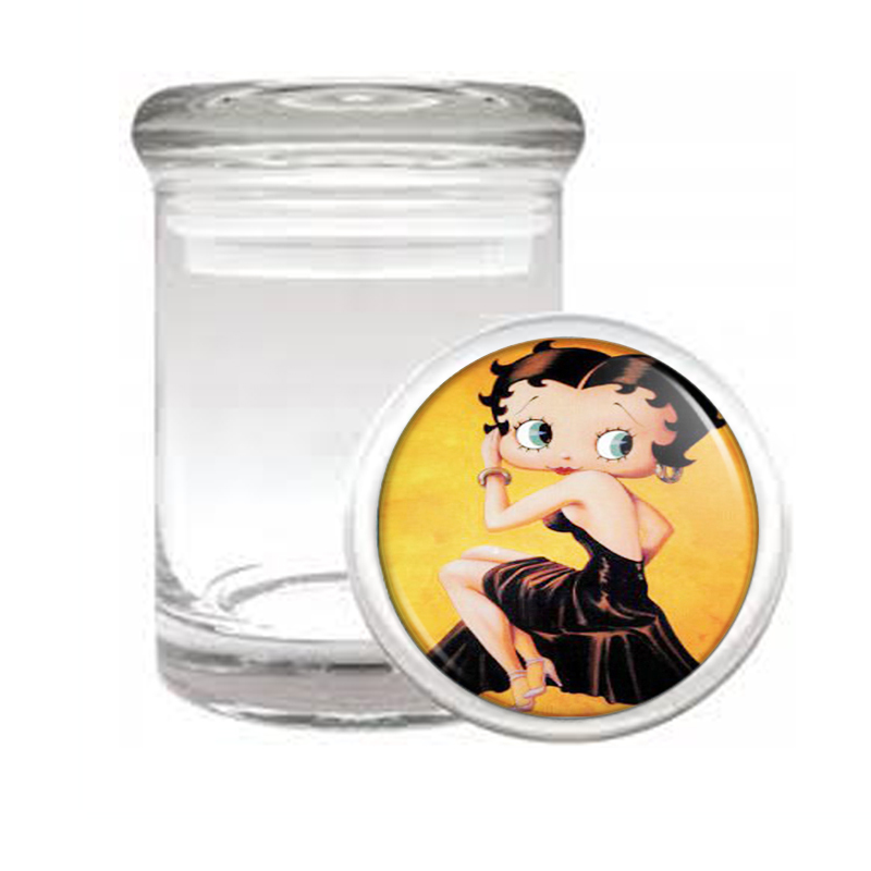 Betty Boop In Black Evening Gown Medical Glass Jar 083