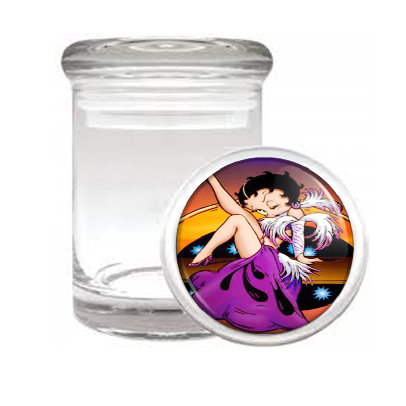 Betty Boop In Her Boa Medical Glass Jar 114 - $14.48