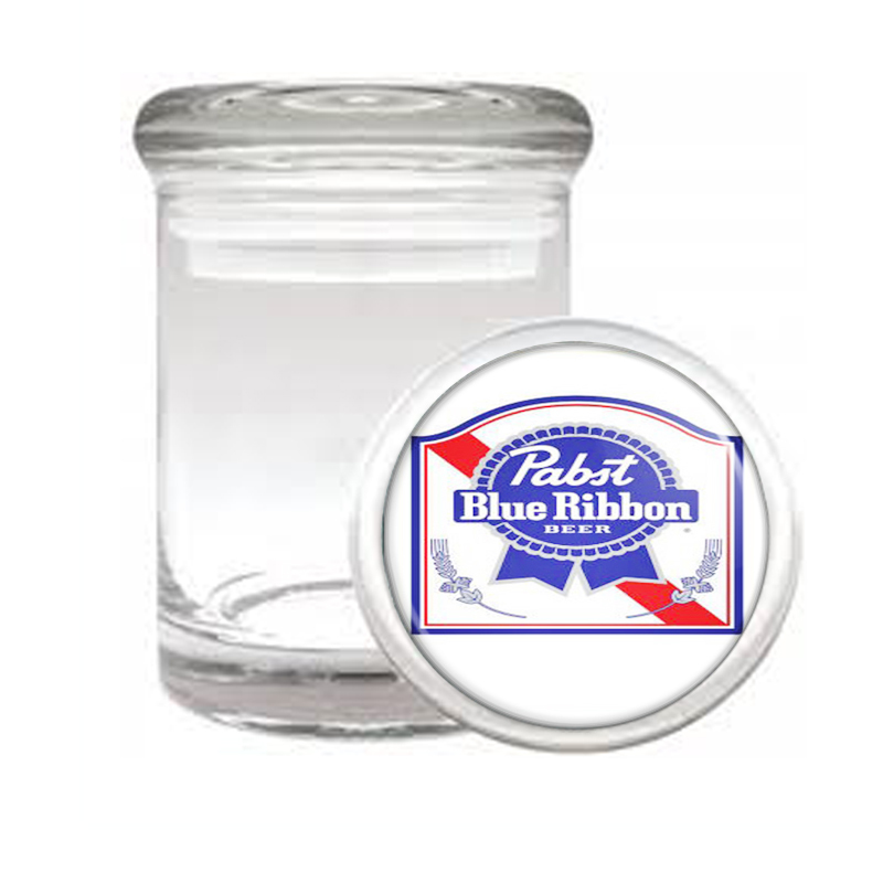 Pabst Blue Ribbon Classic Logo Medical Glass Jar 187