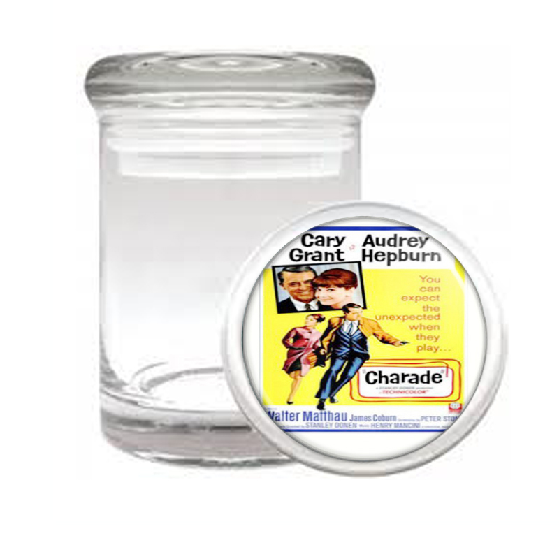 Cary Grant Audrey Hepburn Charade Medical Glass Jar 169 - $14.48
