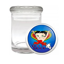 Betty Boop Rainbow Heart Dog Medical Glass Jar 200 - £11.57 GBP