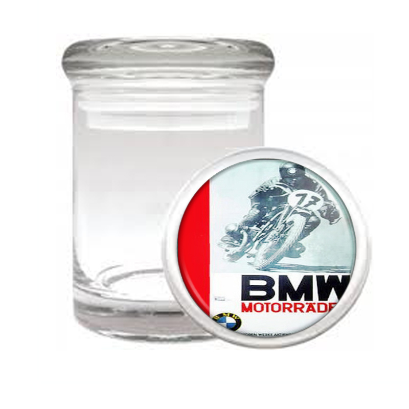 BMW Motorcycle Vintage Poster Medical Glass Jar 247