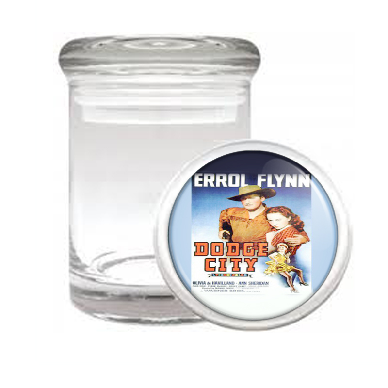 Errol Flynn Dodge City Medical Glass Jar 327