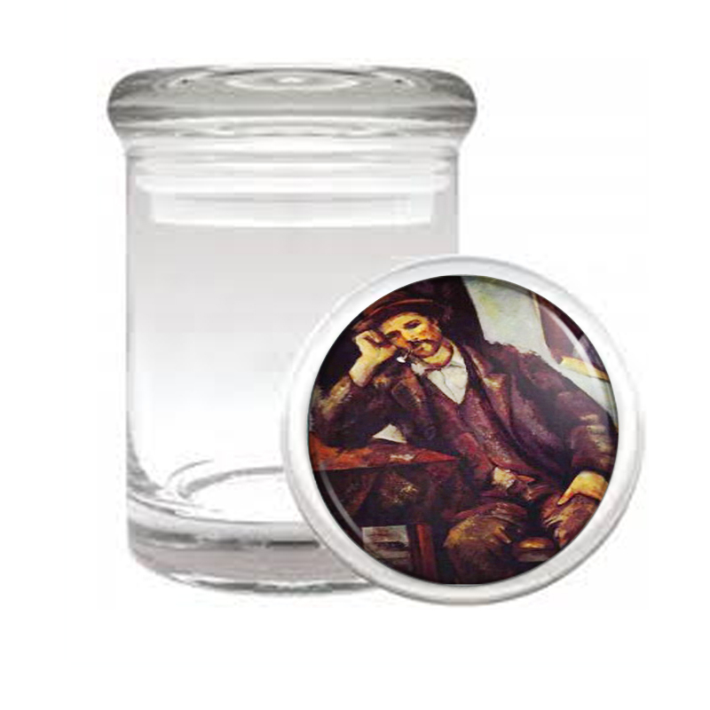Paul Cezanne Man Smoking 1900 Medical Glass Jar 336