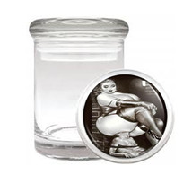 Big Woman Dominates Tiny Man Medical Glass Jar 381 - $14.48