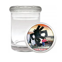 Keith Haring Photo &amp; Sculpture Medical Glass Jar 427 - $14.48