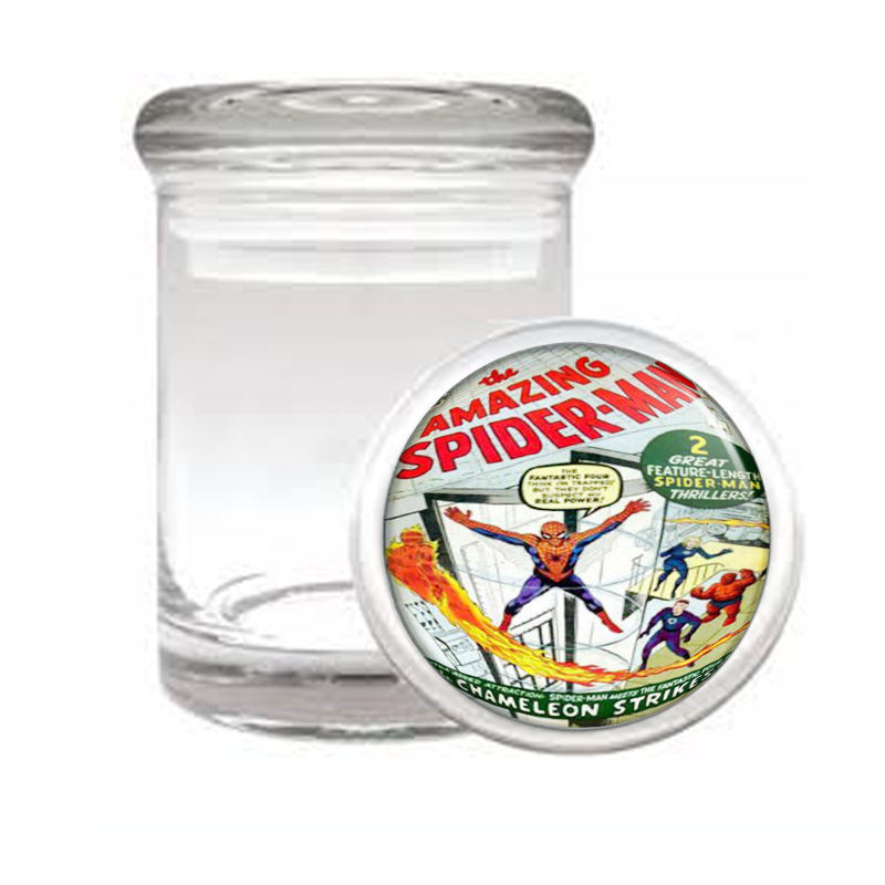 Spider-Man #1 1963 Comic Book Medical Glass Jar 477 - $14.48