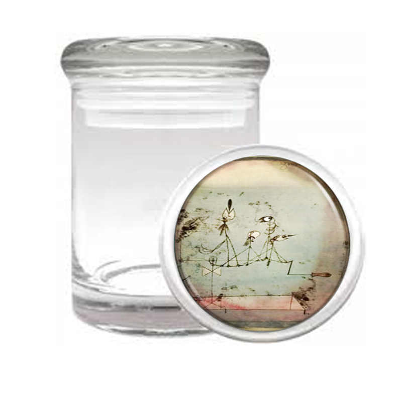 Paul Klee Twittering Machine Fine Art Medical Glass Jar 502