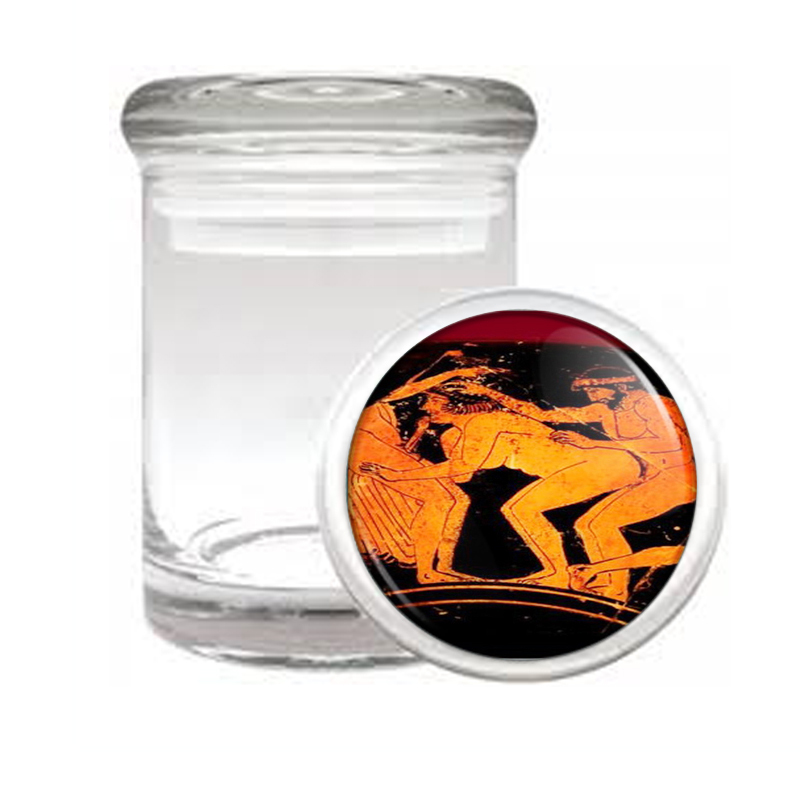 Gay Ancient Greek Art Erotic Medical Glass Jar 528 - $14.48