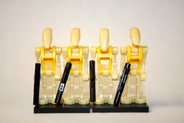 Battle Droid Yellow pack of 4 Star Warss Building Minifigure Bricks US - £7.02 GBP