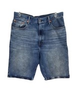 Levis Mens Shorts Size 34 569 Loose Fit Shorts Light Wash Denim 11.5&quot; In... - £16.82 GBP