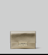 Michael Kors Cece Small Leather Gold Metallic Wallet NWT - £55.86 GBP