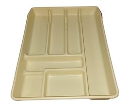 Rubbermaid Cutlery Flatware Utensil Tray Drawer Organizer 0521 Beige - £7.23 GBP