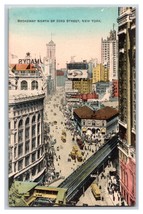 Broadway Street View North of 33rd Street New York City NY UNP DB Postcard W14 - £2.71 GBP