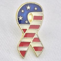 Patriotic Ribbon USA Vintage Pin Support Troops Patriotism Red White Blu... - $10.50