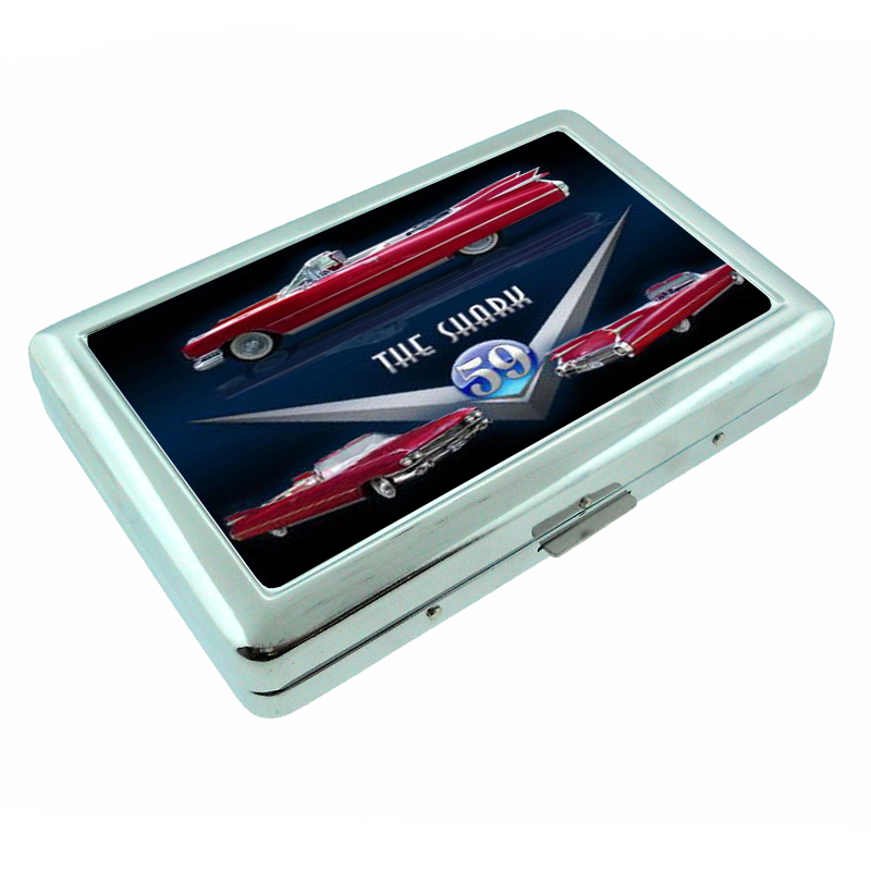 1959 Cadillac Convertible Car Silver Cigarette Case 258